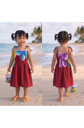 Hand Painted Rayon Kids Dress